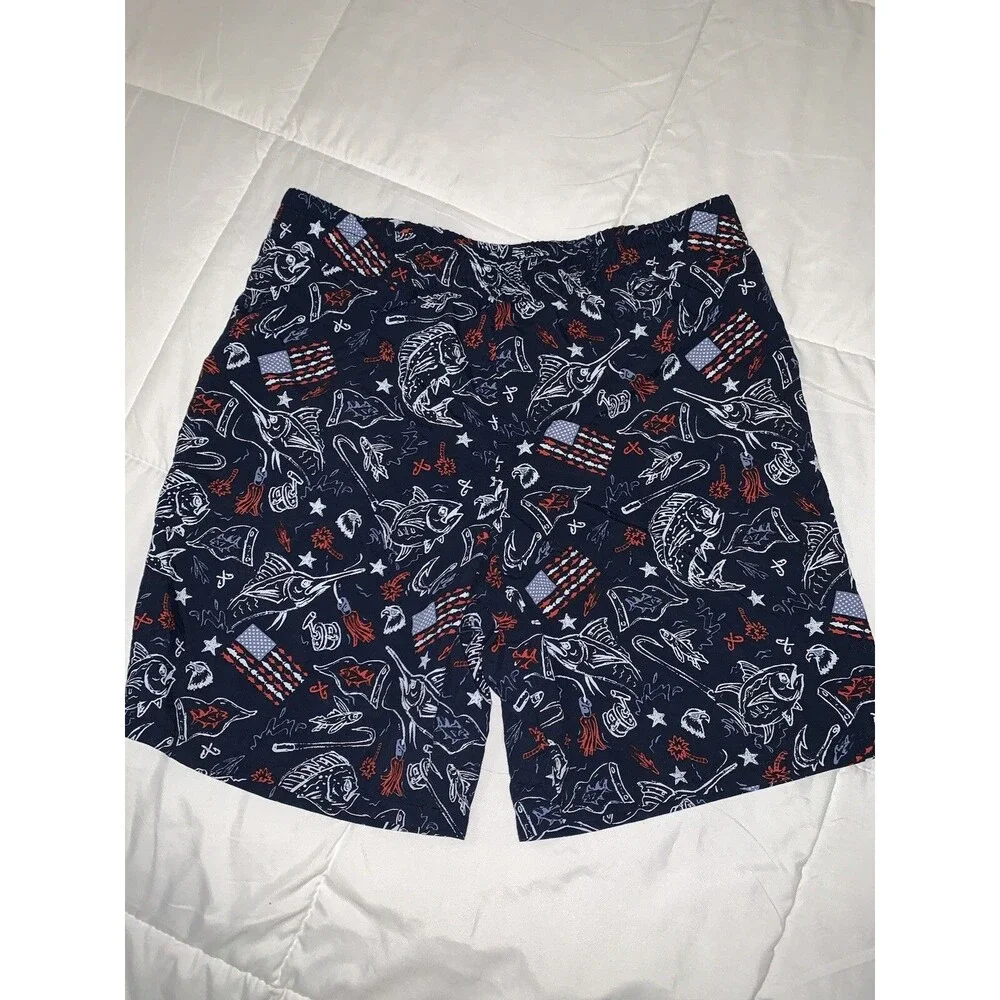 Boys Patriotic Columbia Swim Trunk Shorts Size Large 14/16